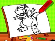 Play Easy Kids Coloring Dinosaur On FOG.COM